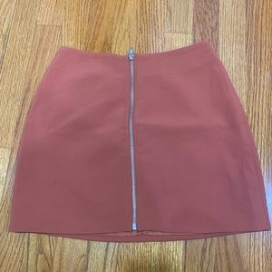 Forever 21 Orange Colored Zipper Skirt